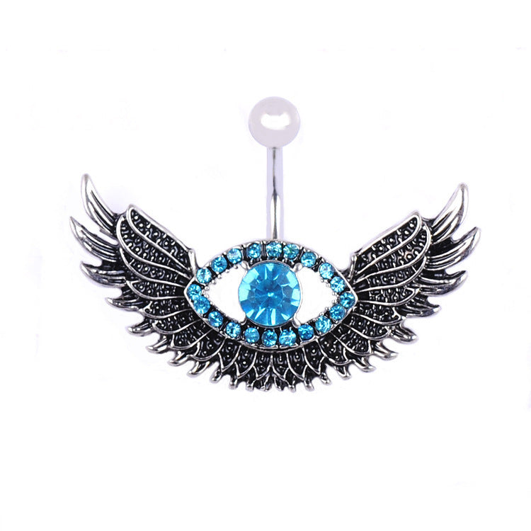 Evil Eyes Navel Ring Navel Ring Wings Navel Buckle Piercing Human Body Jewelry