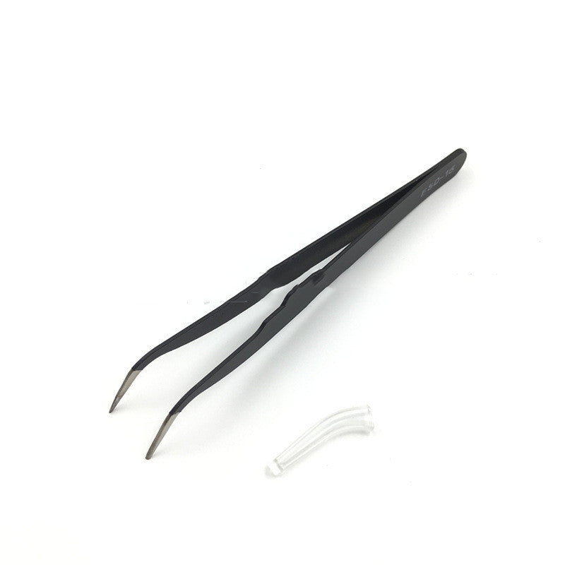 Stainless Steel Pointed And Curved Eyelash Extension Tweezers