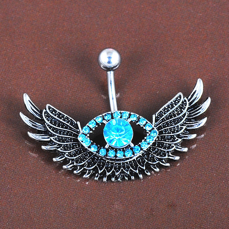 Evil Eyes Navel Ring Navel Ring Wings Navel Buckle Piercing Human Body Jewelry
