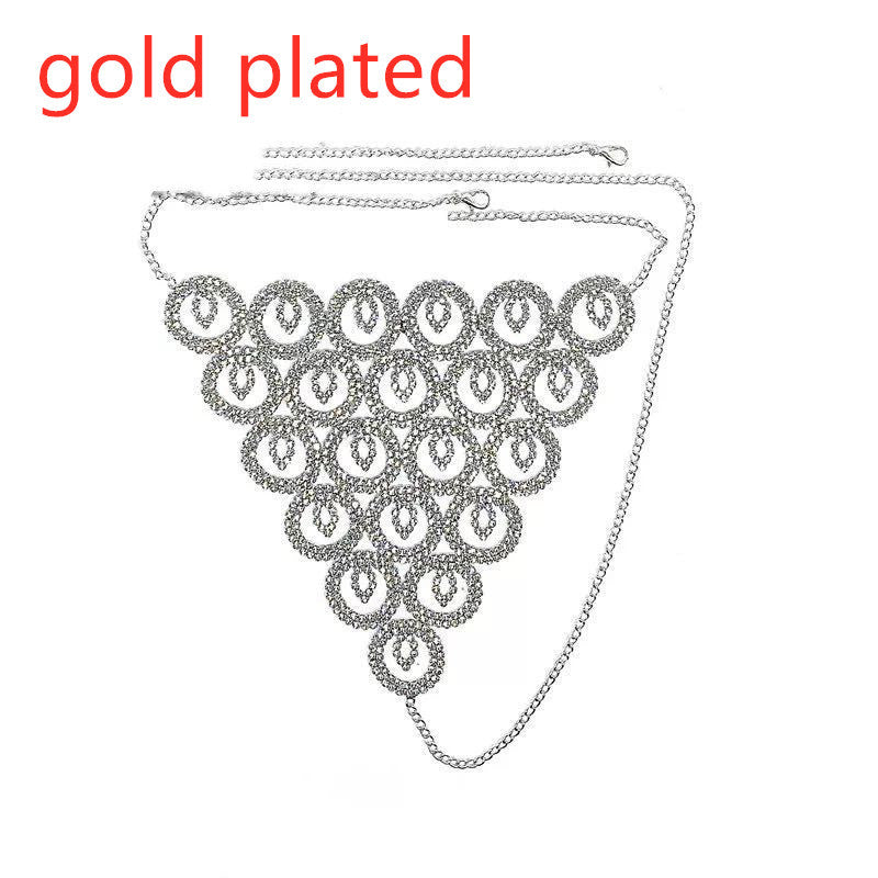 Body Chain Set Nightclub Rhinestone Bra Panties Costume Lingerie Jewelry