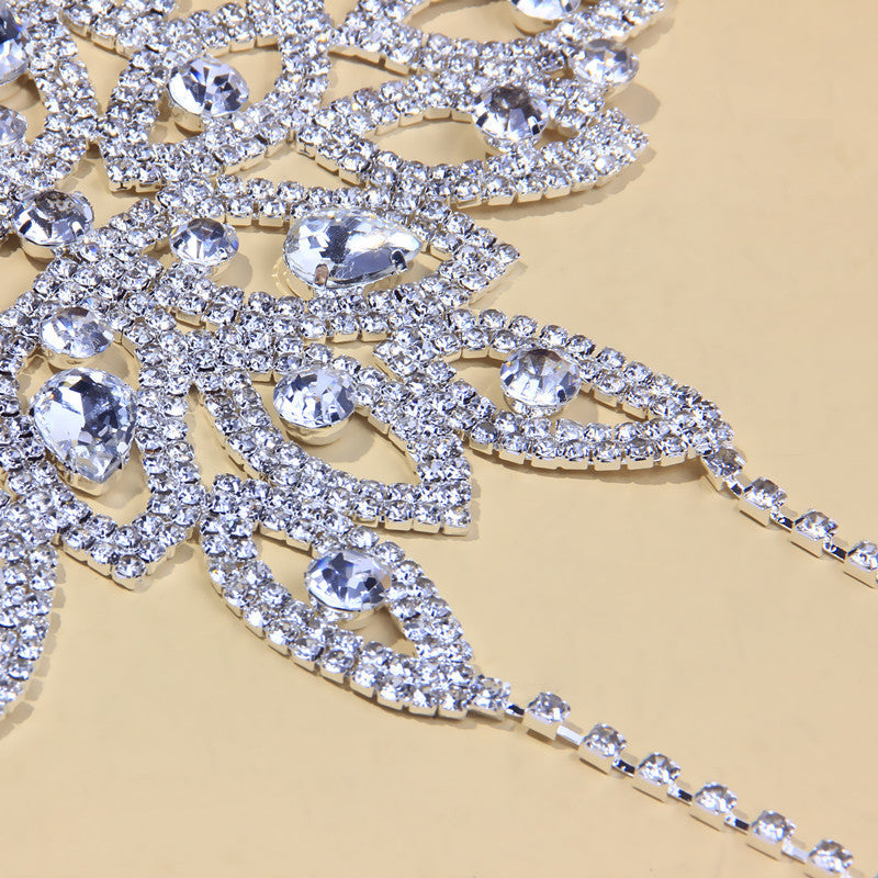 Luxury Rhinestone Flower Body Chain Set