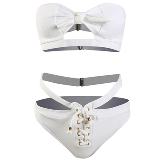 Solid Color Sexy Split Three-point Bikini
