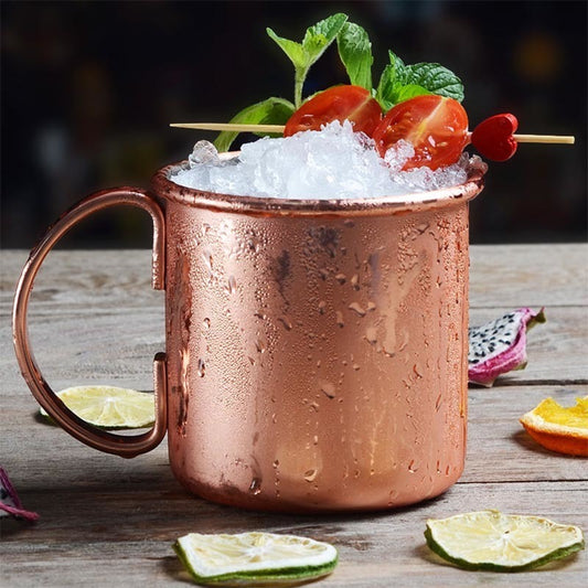 Rose Gold Stainless Steel Cocktail metal bar glass