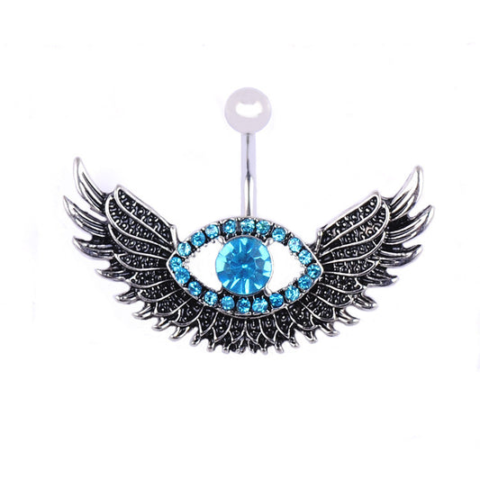 Evil Eyes Navel Ring Navel Ring Wings Navel Buckle Piercing Human Body Jewelry