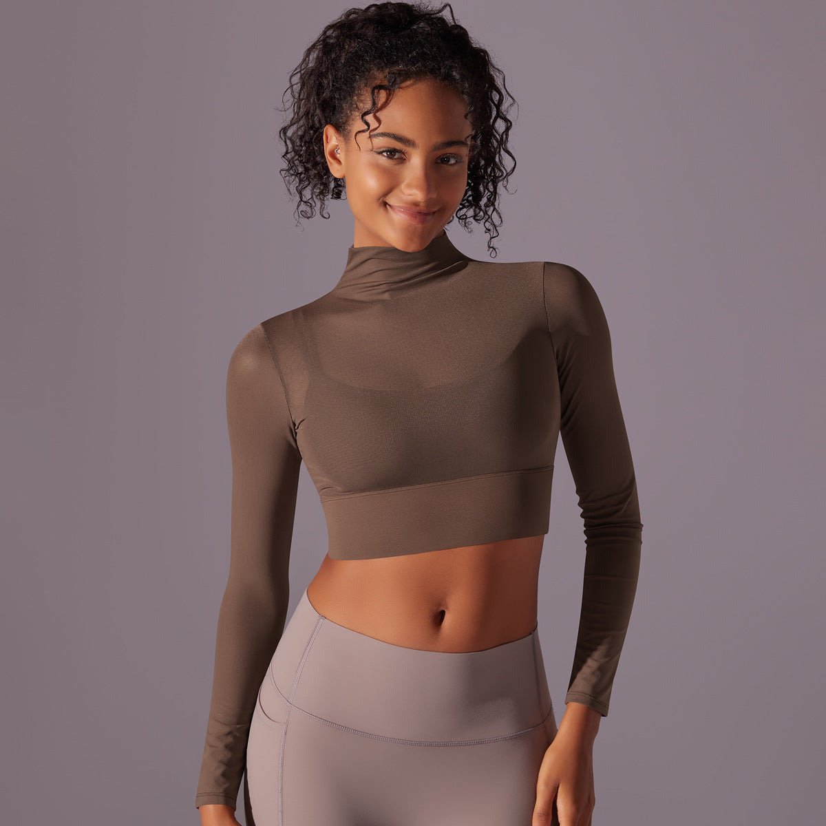 Mesh Yoga Clothes Long Sleeve Quick-drying Workout Top