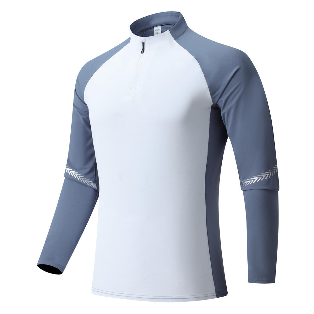 Half Zip Solid Color Workout Clothes