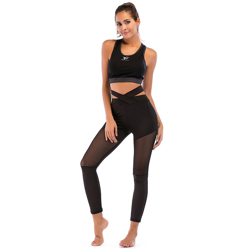 Waistline elastic yoga pants
