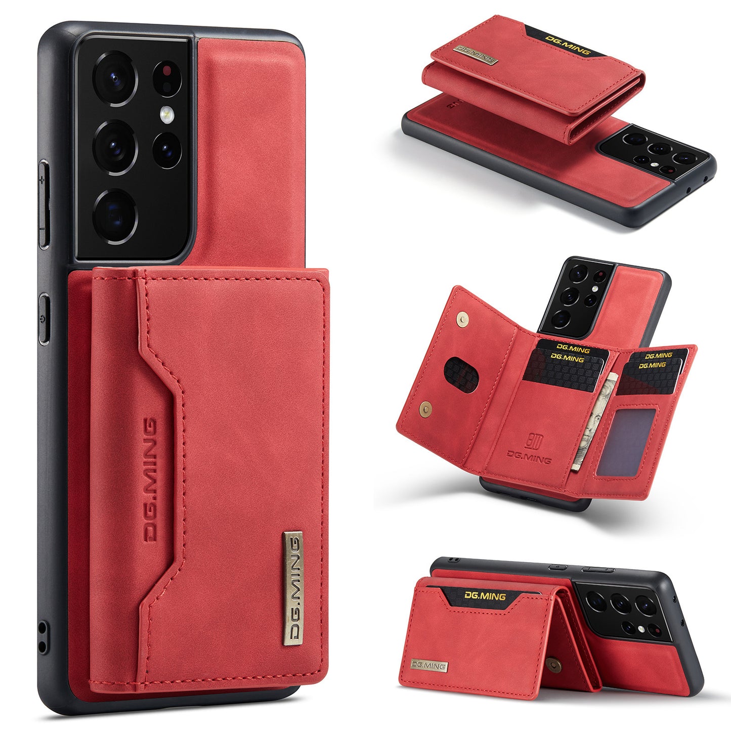 Magnetic Card Mobile Phone Case Protective Leather
