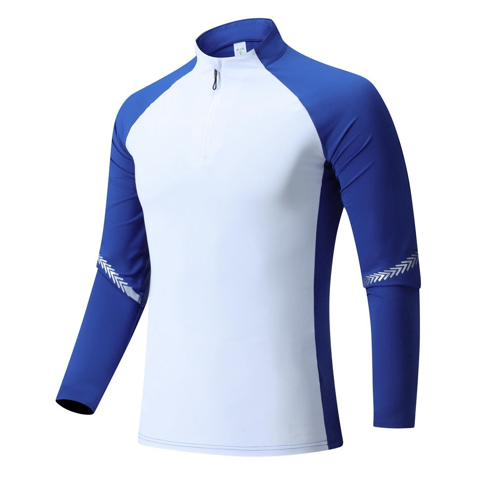 Half Zip Solid Color Workout Clothes
