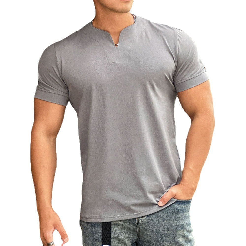 Loose V-neck Short-sleeved Shirt
