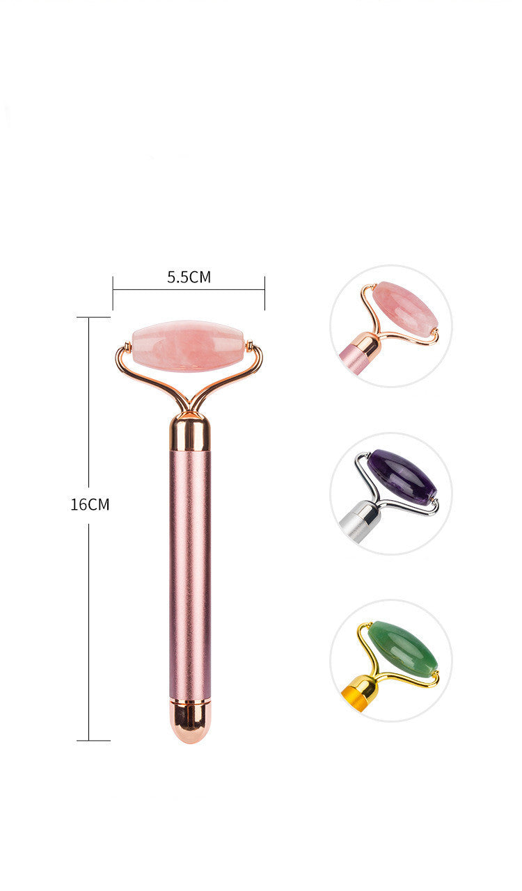 One shot for two jade roller beauty stick