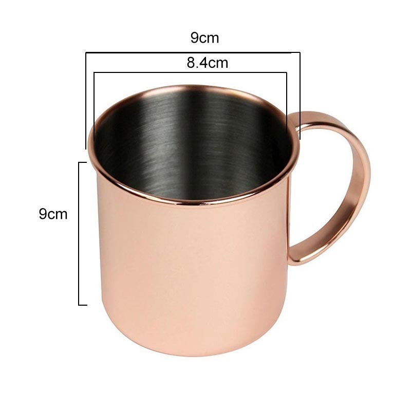 Rose Gold Stainless Steel Cocktail metal bar glass