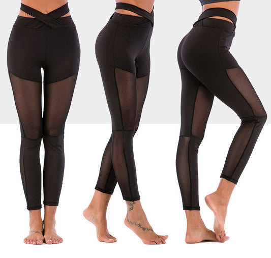 Waistline elastic yoga pants