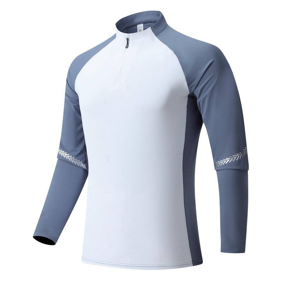 Half Zip Solid Color Workout Clothes