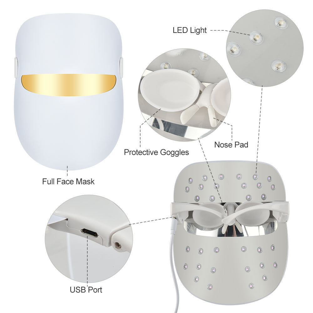 Led seven-color spectrum beauty mask