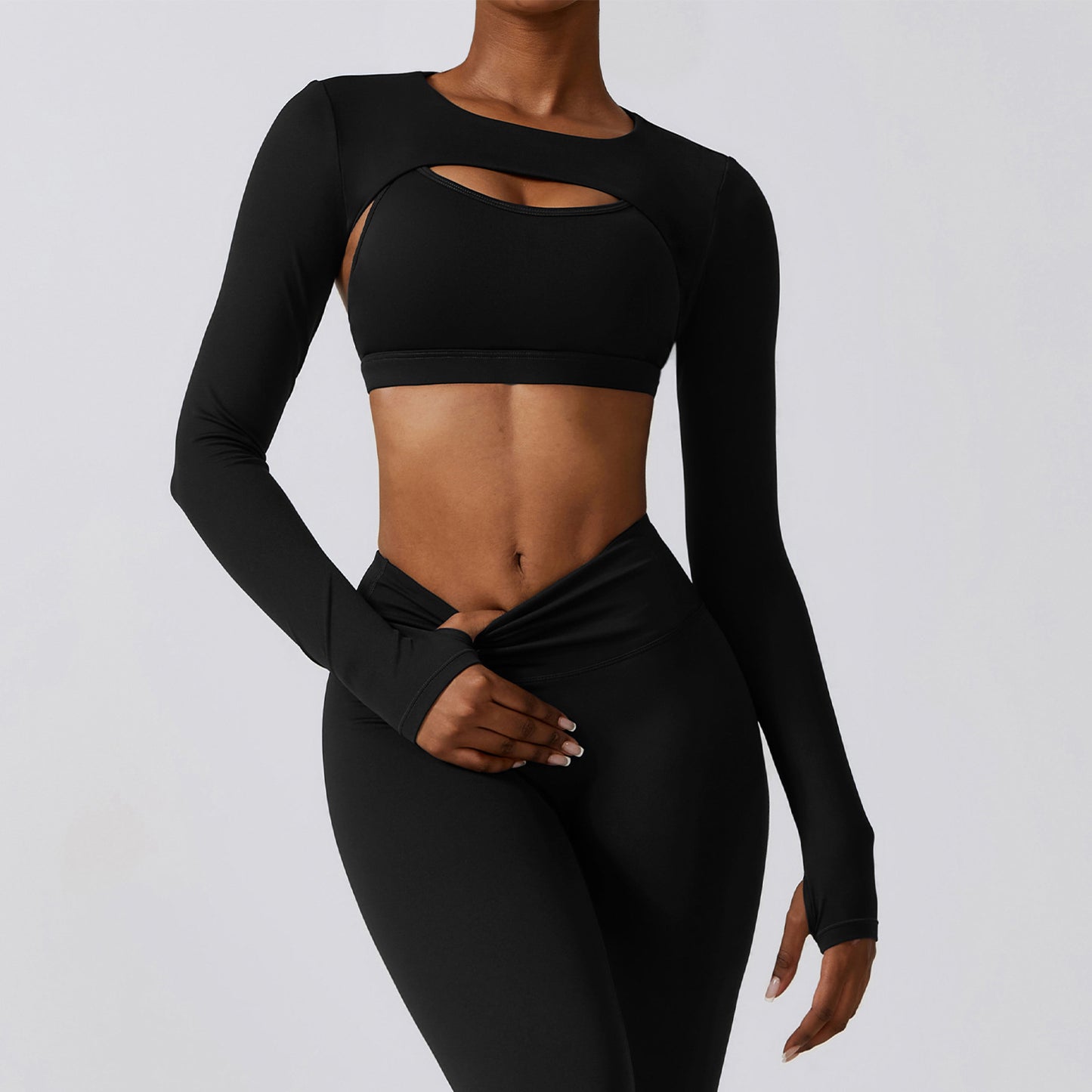 Long Sleeve Shawl Yoga Clothes