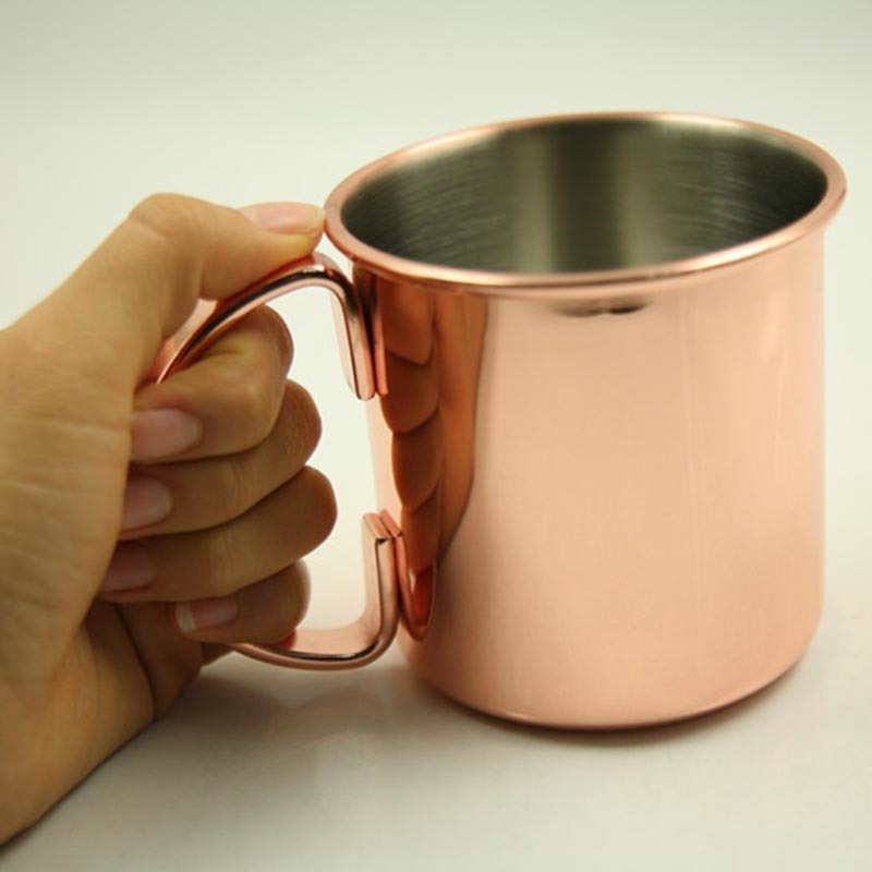 Rose Gold Stainless Steel Cocktail metal bar glass