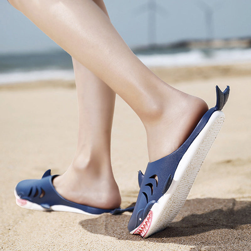 Shark Slippers Beach Shoes Home Flat Slippers Women/ Men