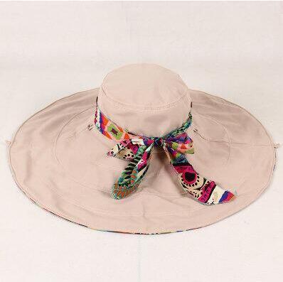 Foldable Sunshade Double-sided Versatile Seaside Vacation Sun Protection Big Brim Beach Hat