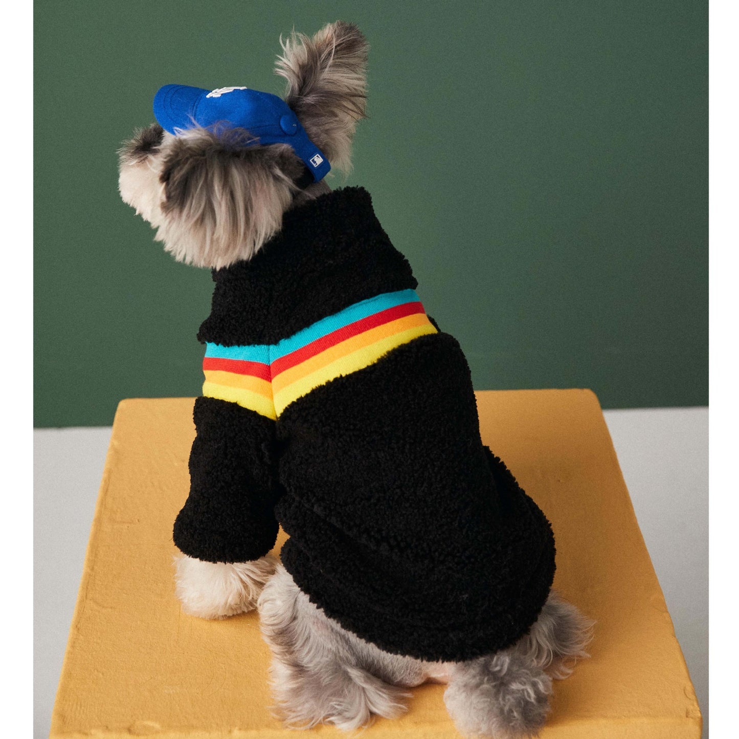 Pet Color Striped Casual Fashion Lamb Wool Coat