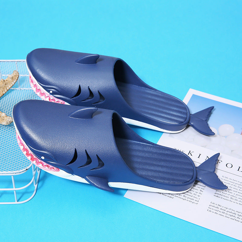 Shark Slippers Beach Shoes Home Flat Slippers Women/ Men