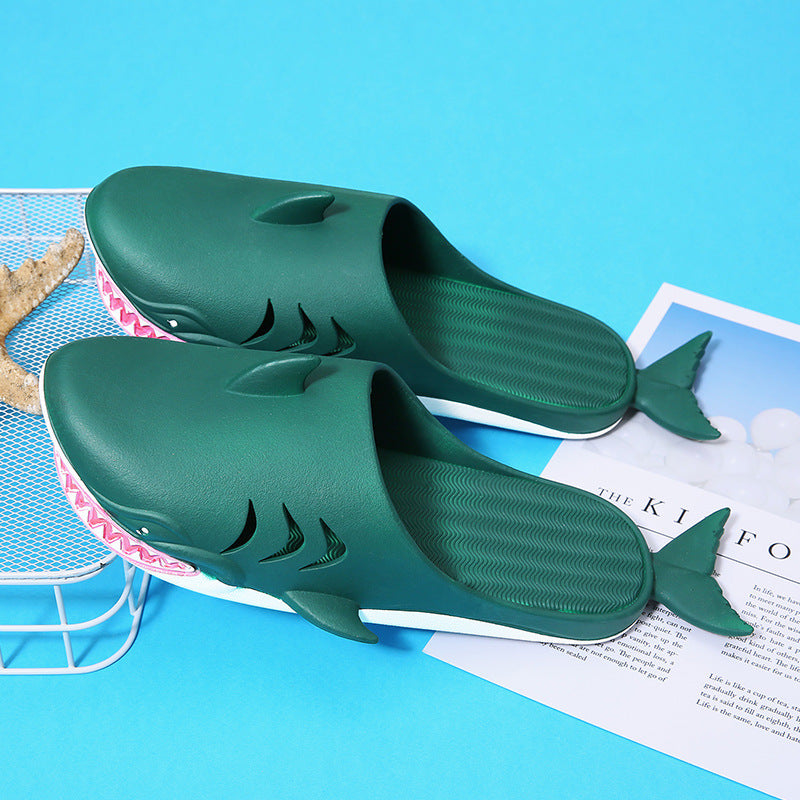 Shark Slippers Beach Shoes Home Flat Slippers Women/ Men