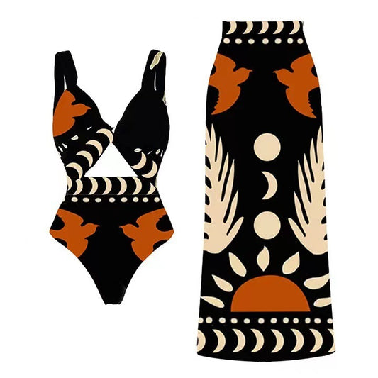 Fashion One-piece Swimsuit Suit Vacation Beach Swimsuit