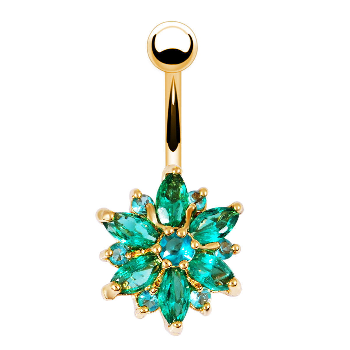 Zircon Stainless Steel Belly Button Ring Belly Button Nail Puncture