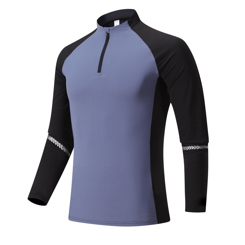 Half Zip Solid Color Workout Clothes