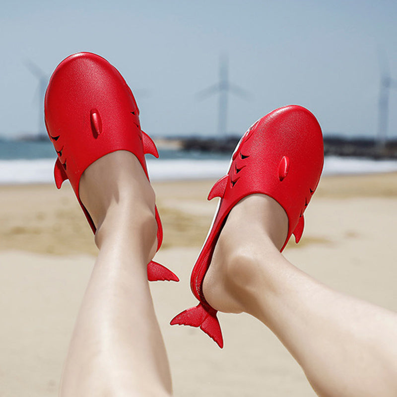 Shark Slippers Beach Shoes Home Flat Slippers Women/ Men
