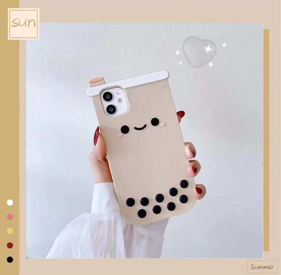 Pearl Milk Tea Silicone Phone Case