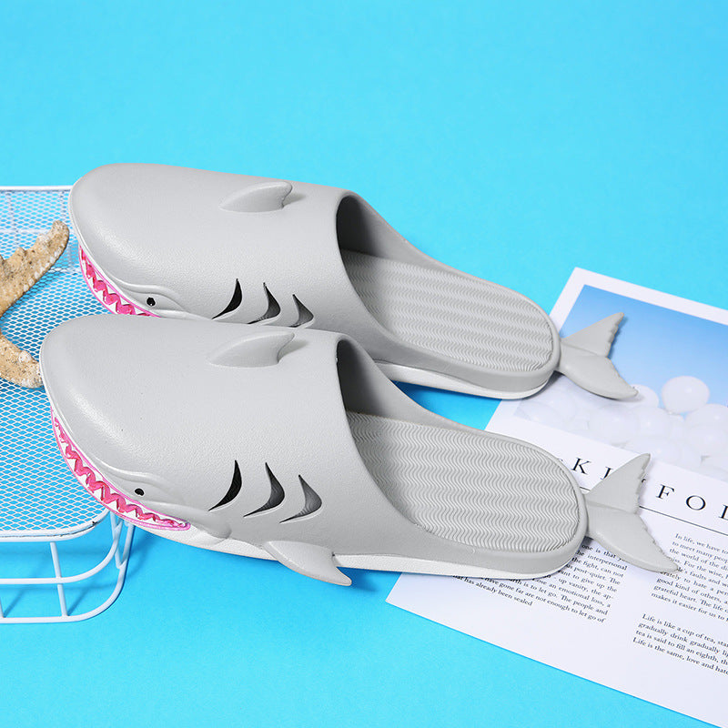 Shark Slippers Beach Shoes Home Flat Slippers Women/ Men