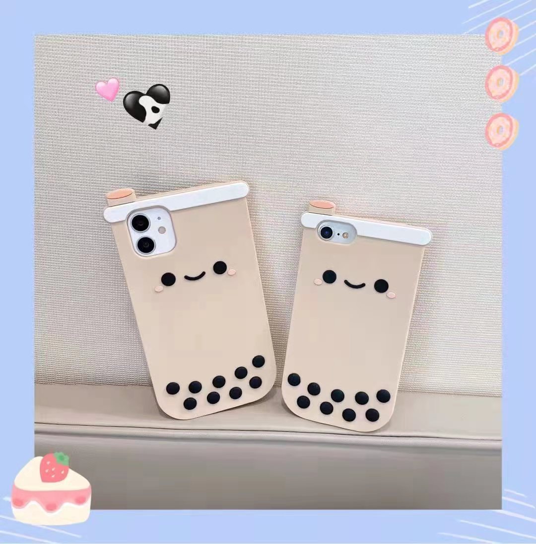 Pearl Milk Tea Silicone Phone Case