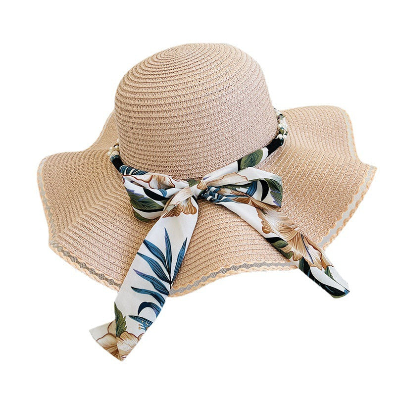 Women's Fashion Bow Beach Shade Foldable Straw Hat