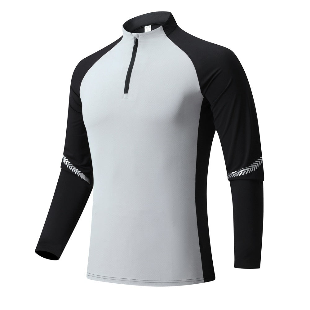 Half Zip Solid Color Workout Clothes