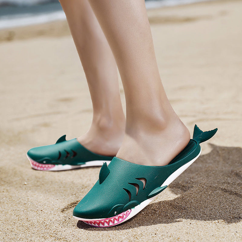 Shark Slippers Beach Shoes Home Flat Slippers Women/ Men