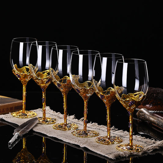 Crystal Red Wine Glass Set Household European Style Grape Goblet Wine Glass Decanter