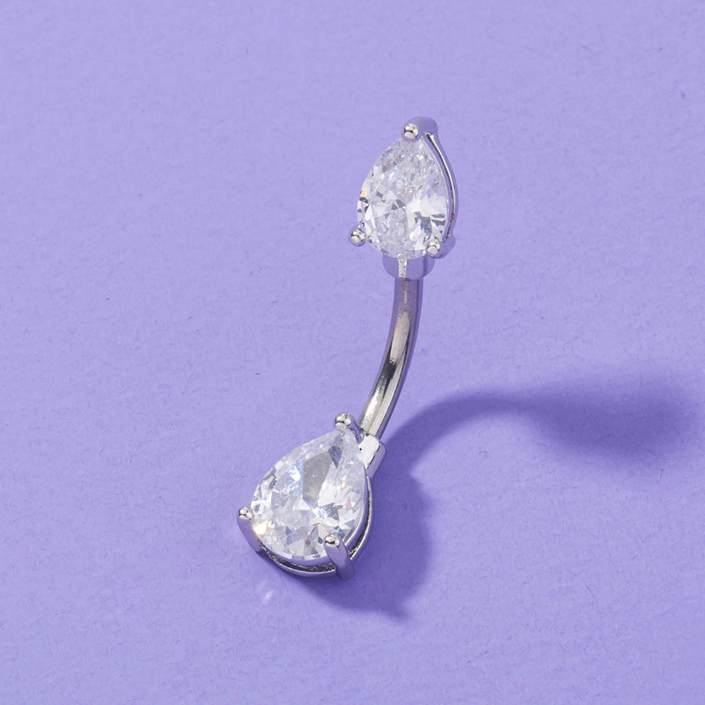 Exquisite Zircon Belly Button Ring