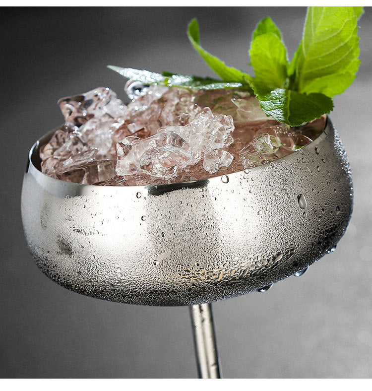 Creative metal wine glass