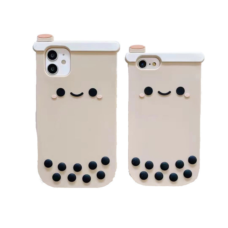 Pearl Milk Tea Silicone Phone Case
