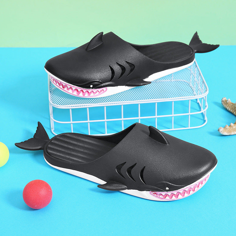 Shark Slippers Beach Shoes Home Flat Slippers Women/ Men