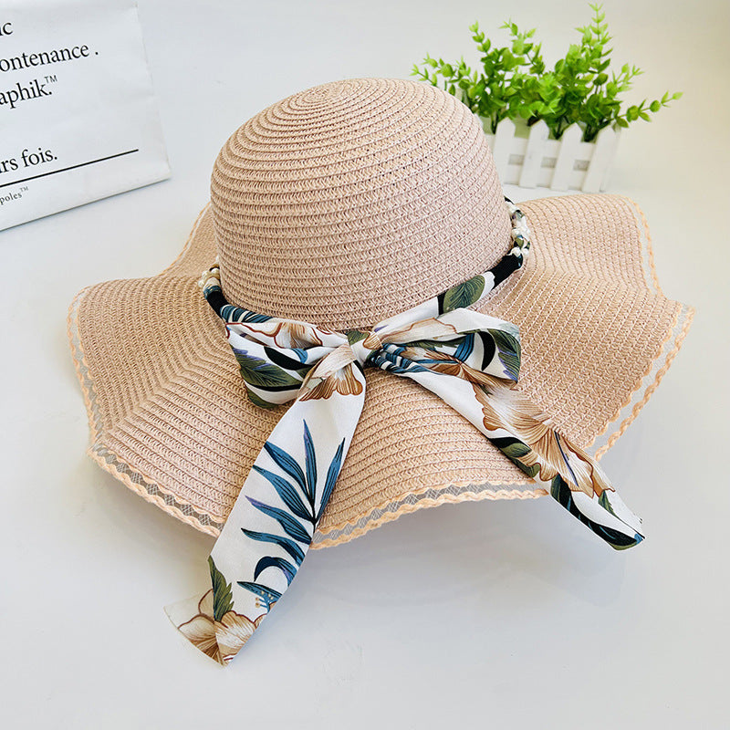 Women's Fashion Bow Beach Shade Foldable Straw Hat