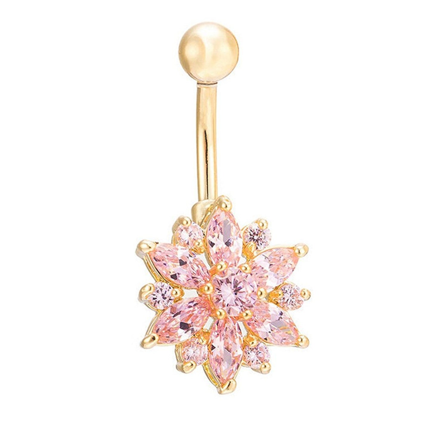 Zircon Stainless Steel Belly Button Ring Belly Button Nail Puncture