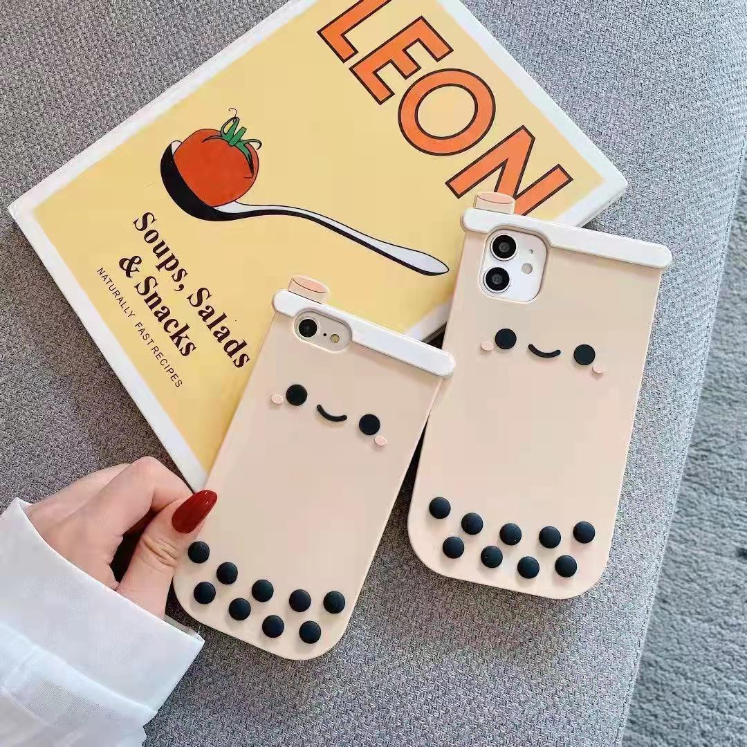Pearl Milk Tea Silicone Phone Case