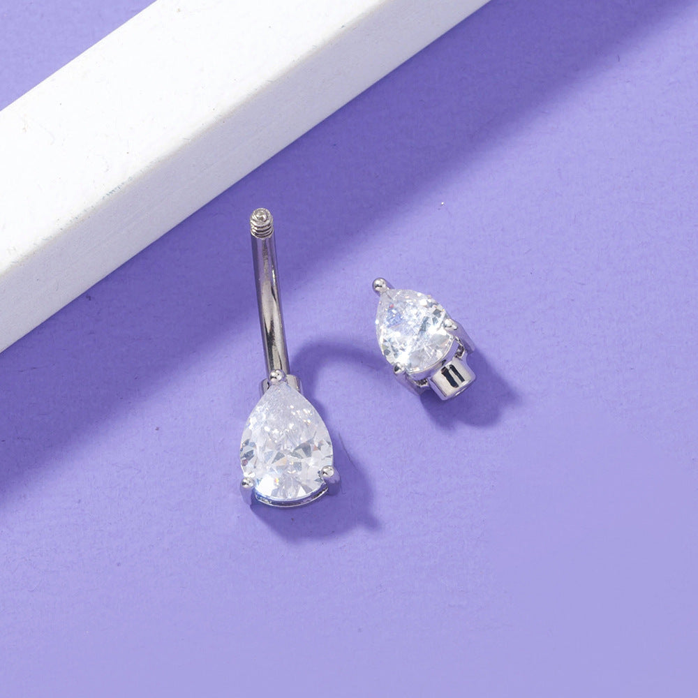 Exquisite Zircon Belly Button Ring