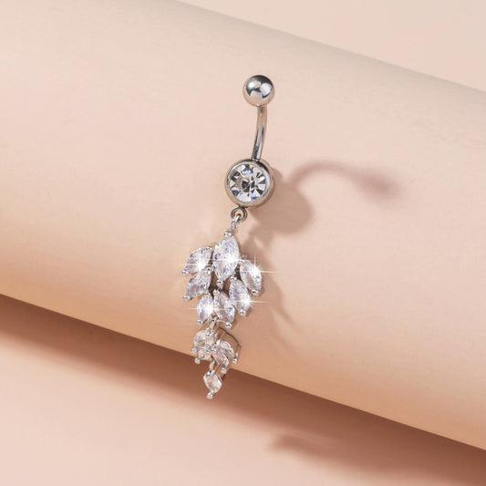 Creative Leaf Micro-inlaid Zircon